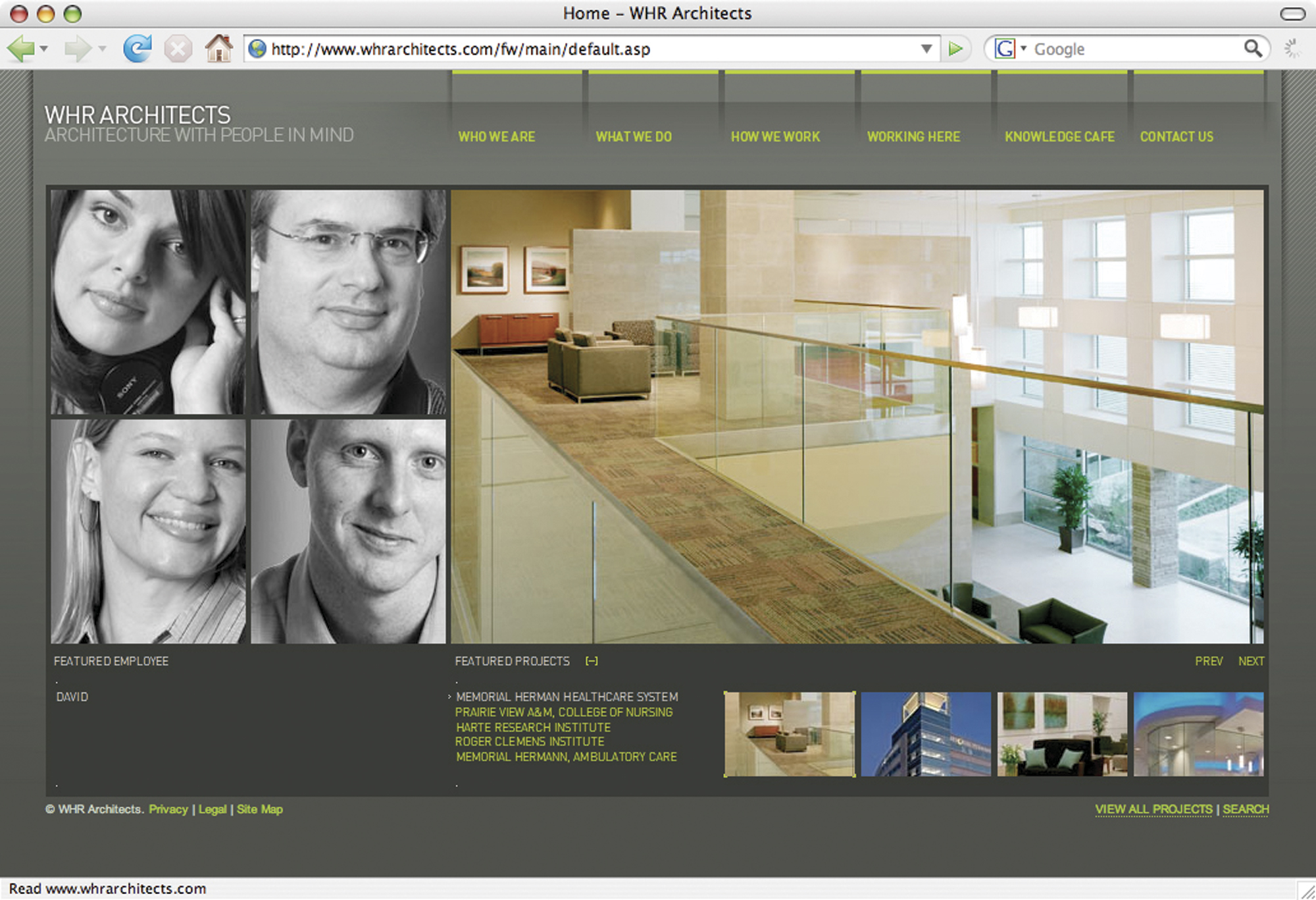 WHR Architects Web Site
