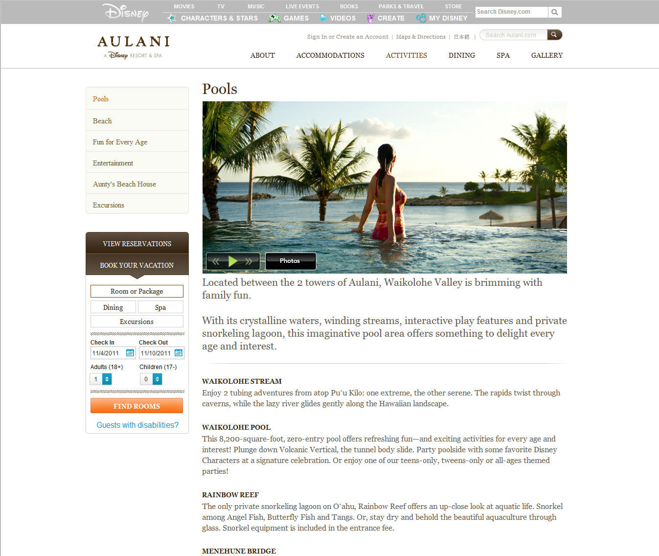 Disney's Aulani Resort Website
