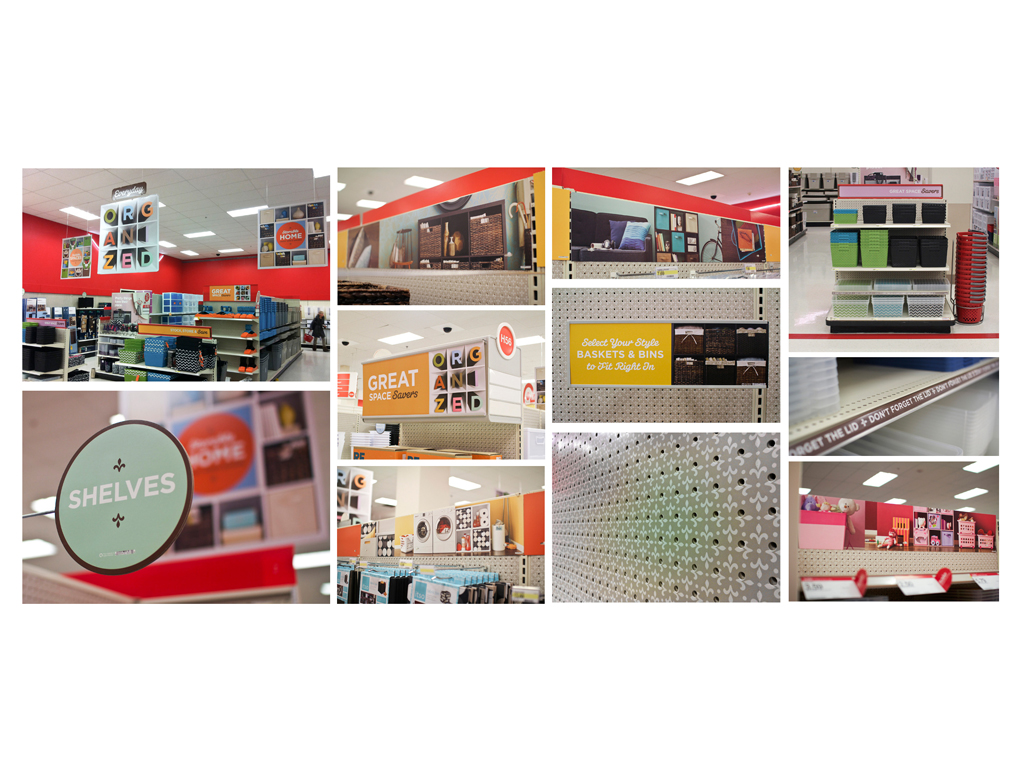 Target In-store marketing Storage + Organization