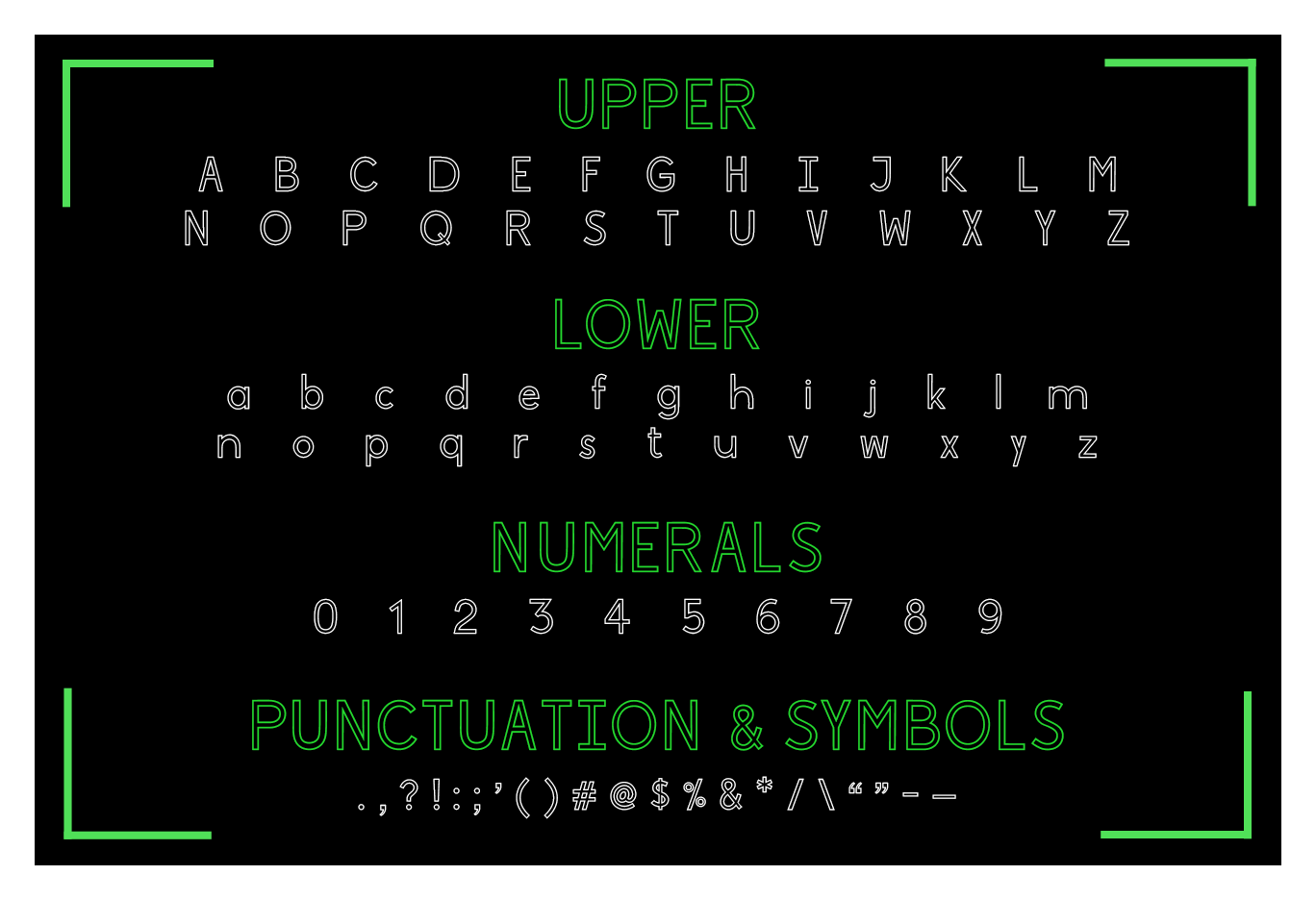 Original Typeface Alphabet Panel