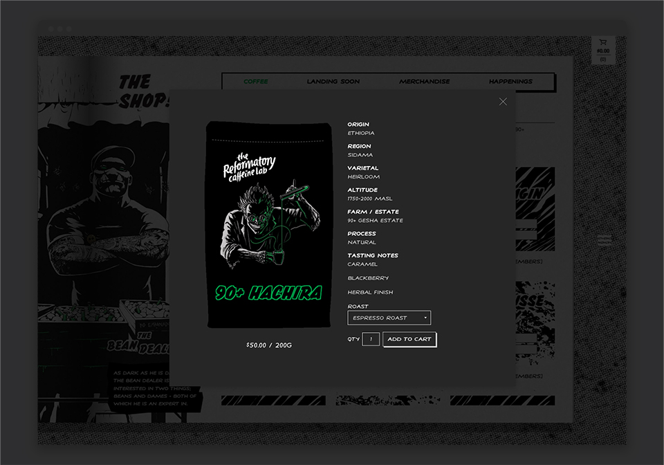 The Reformatory Caffeine Lab Website