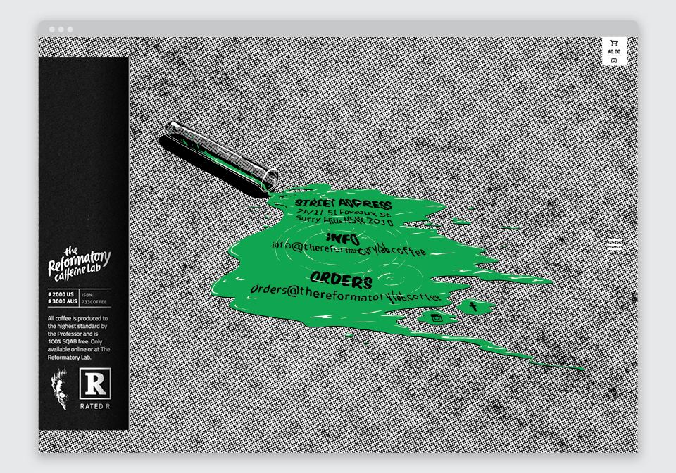 The Reformatory Caffeine Lab Website