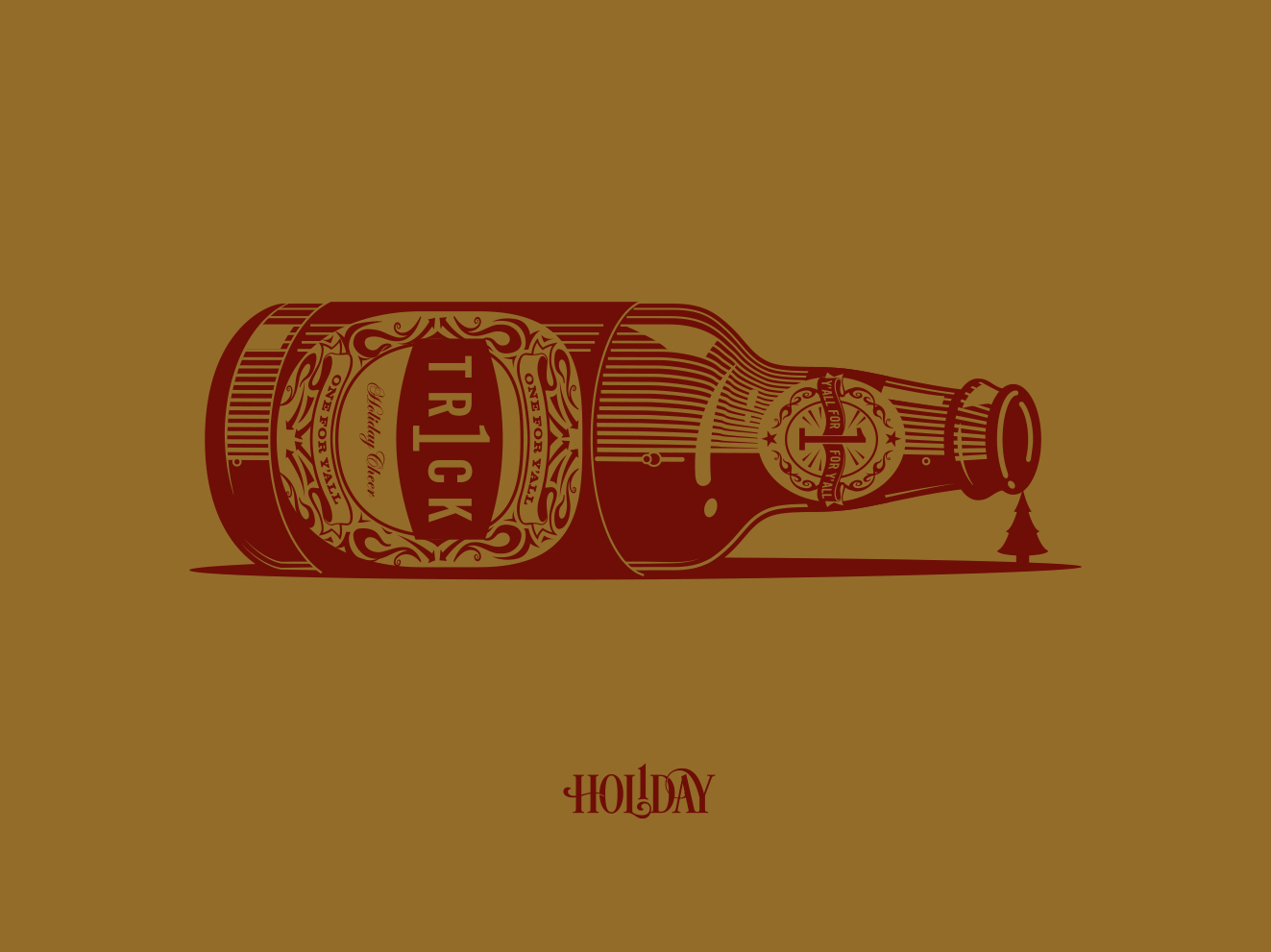 Inebriation Proclamation Holiday Bottle Poster